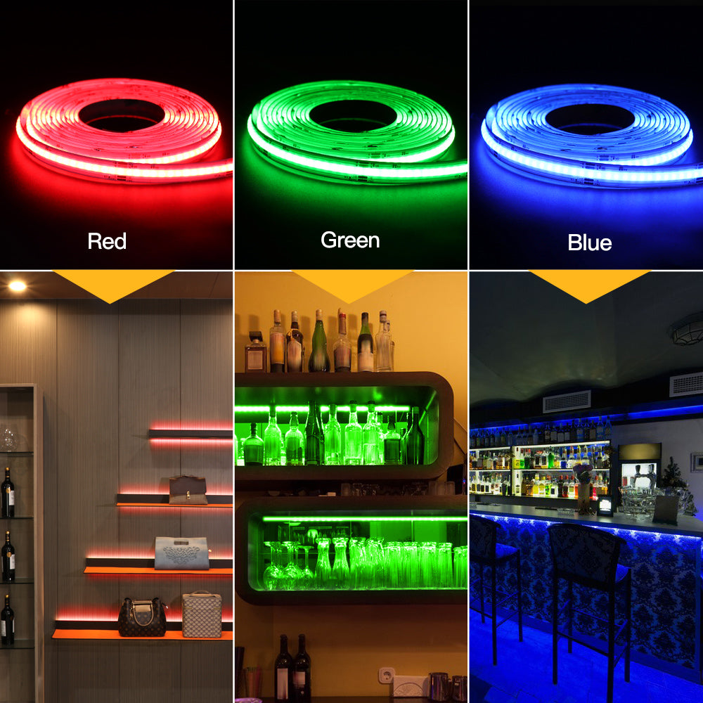 RGB COB LED Strip 24V 10mm 840LEDs/m