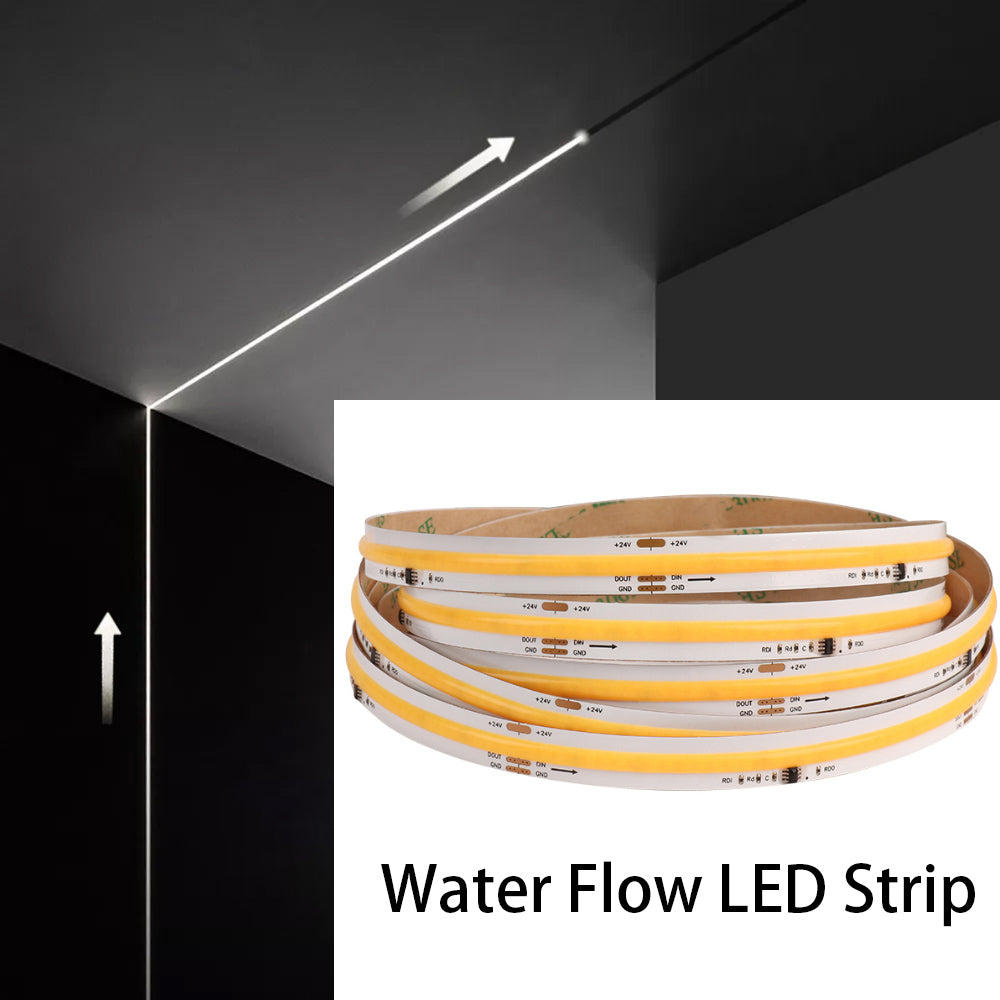 10mm COB LED Strip Lights DC 24V Running Water Chasing