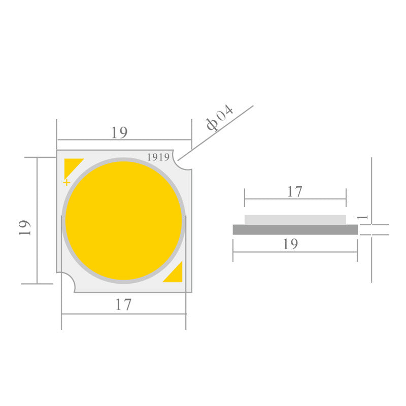 COB Chip 1919-17mm High CRI Ra98