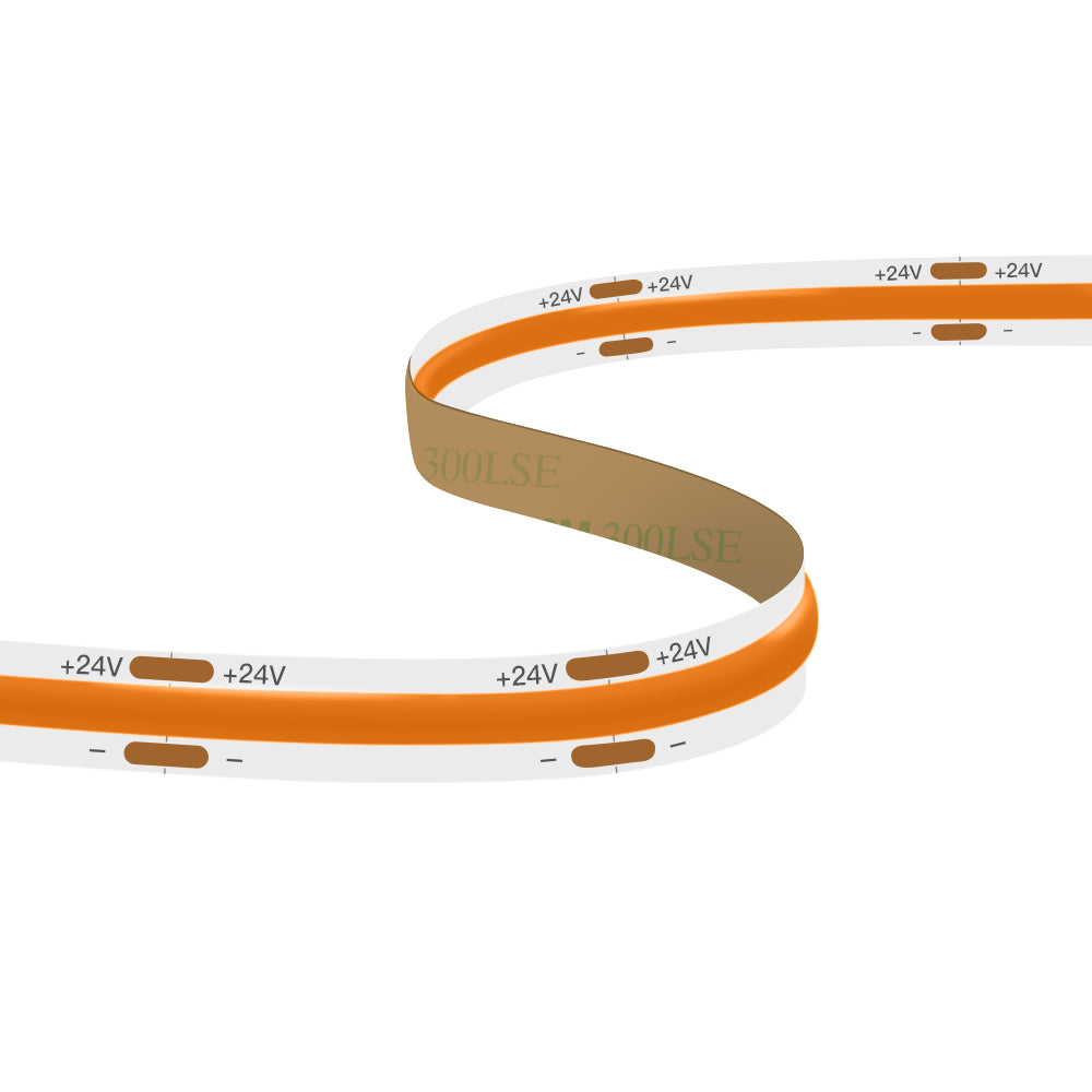 COB LED Strip Light 8mm 480LED/m DC 12V 24V Dimmable