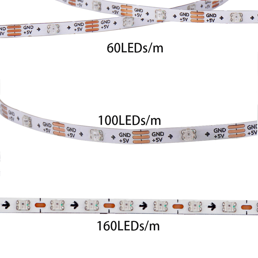 Super Thin 3mm WS2812b LED Strip Light DC 5V 12V Individually Addressable