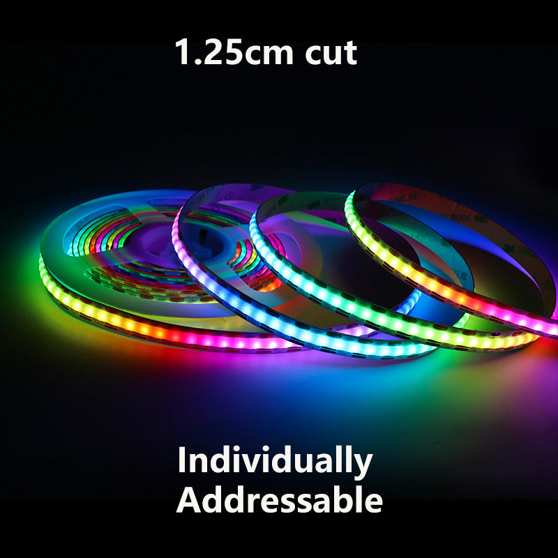 10mm COB RGB Pixel LED Strip DC 5V WS2812B IP65 Waterproof