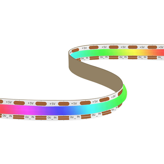 10mm COB RGB Pixel LED Strip DC 5V  WS2812B IP65 Waterproof