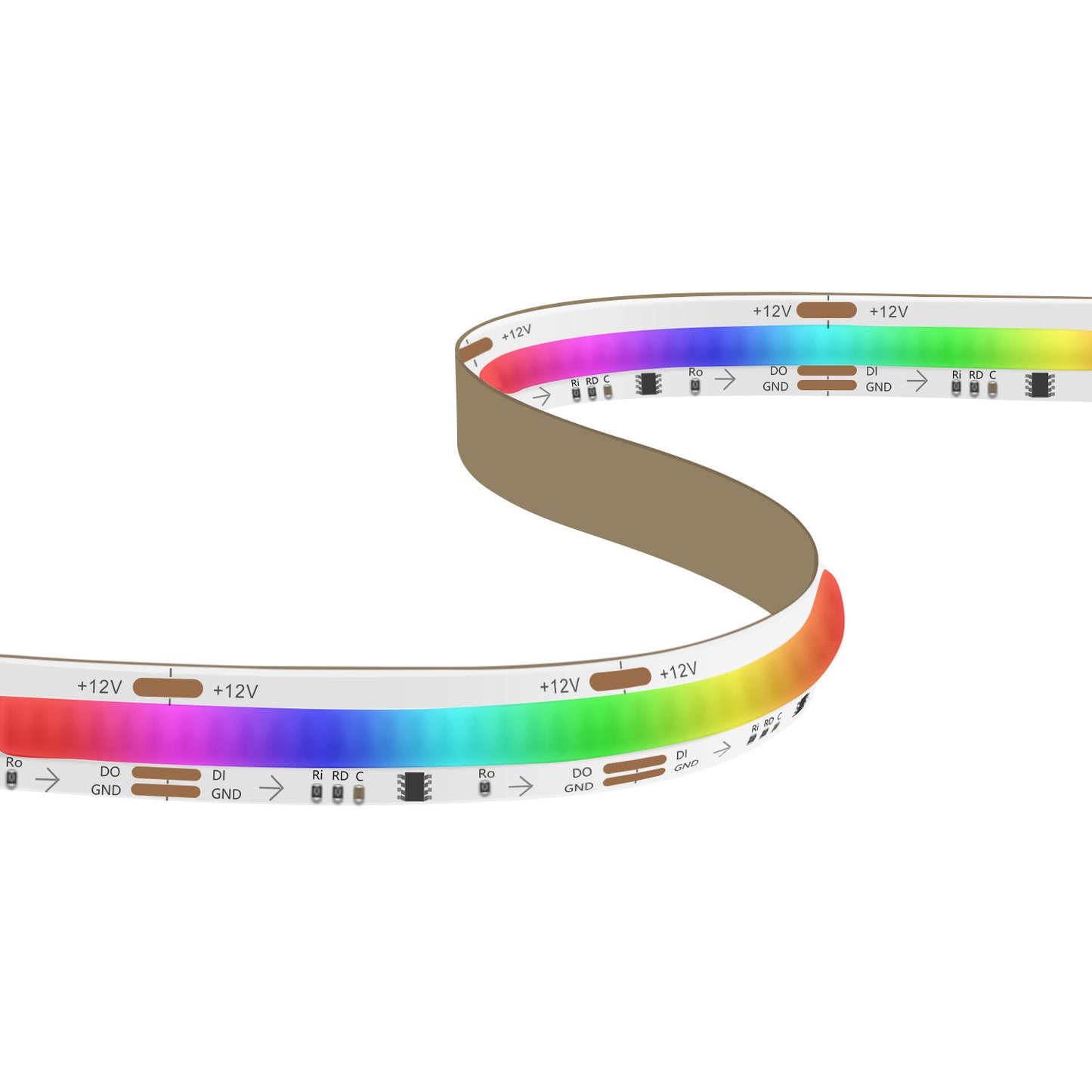 COB RGB Pixel LED Strip DC 12V 24V WS2811